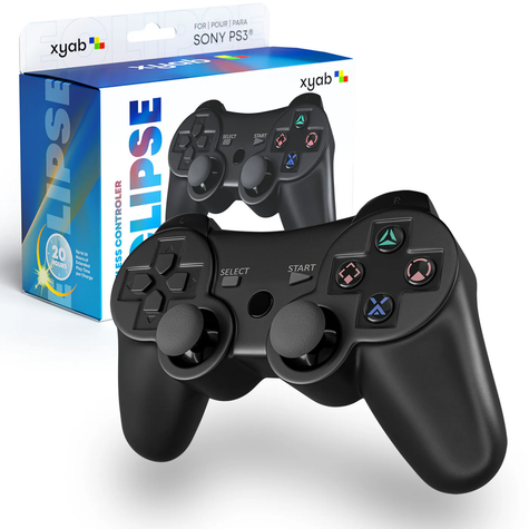 PS3 Wireless Bluetooth Controller ECLIPSE: Black - xyab
