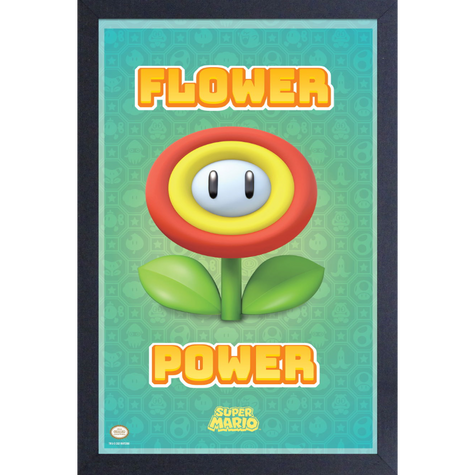 Framed Prints 11 x 17 - Super Mario - Flower Power