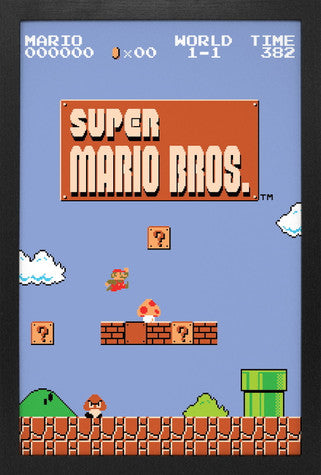 Framed Prints 11 x 17 - Super Mario Bros - Level1-1