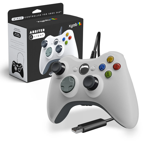 Xbox 360 Wired Controller ARBITER: White - xyab