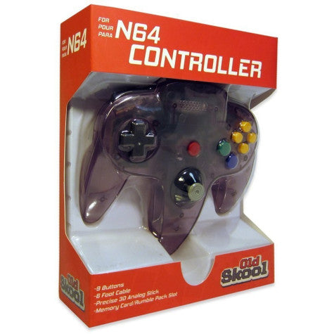 N64 Controller: Clear Atomic Purple - Old Skool
