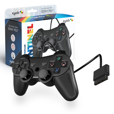 PS2 Wired Controller SENTINEL: Black - xyab