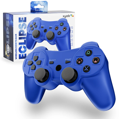 PS3 Wireless Bluetooth Controller ECLIPSE: Azure Blue - xyab