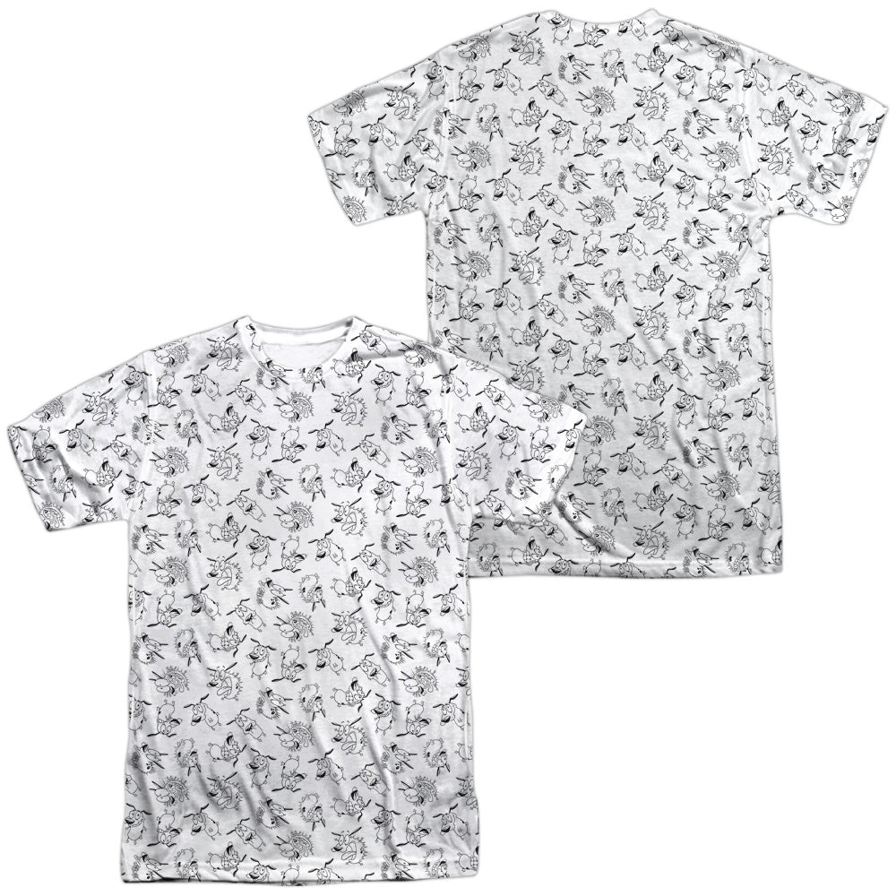 COURAGE THE COWARDLY DOG/SCREAM PATTERN (FRONT/BACK PRINT)