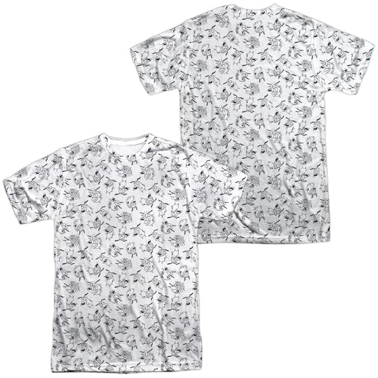 COURAGE THE COWARDLY DOG/SCREAM PATTERN (FRONT/BACK PRINT)