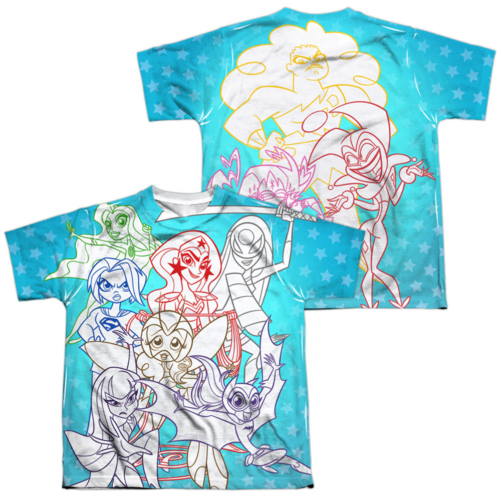 DC SUPERHERO GIRLS/JUSTICE GANG (FRONT/BACK PRINT)