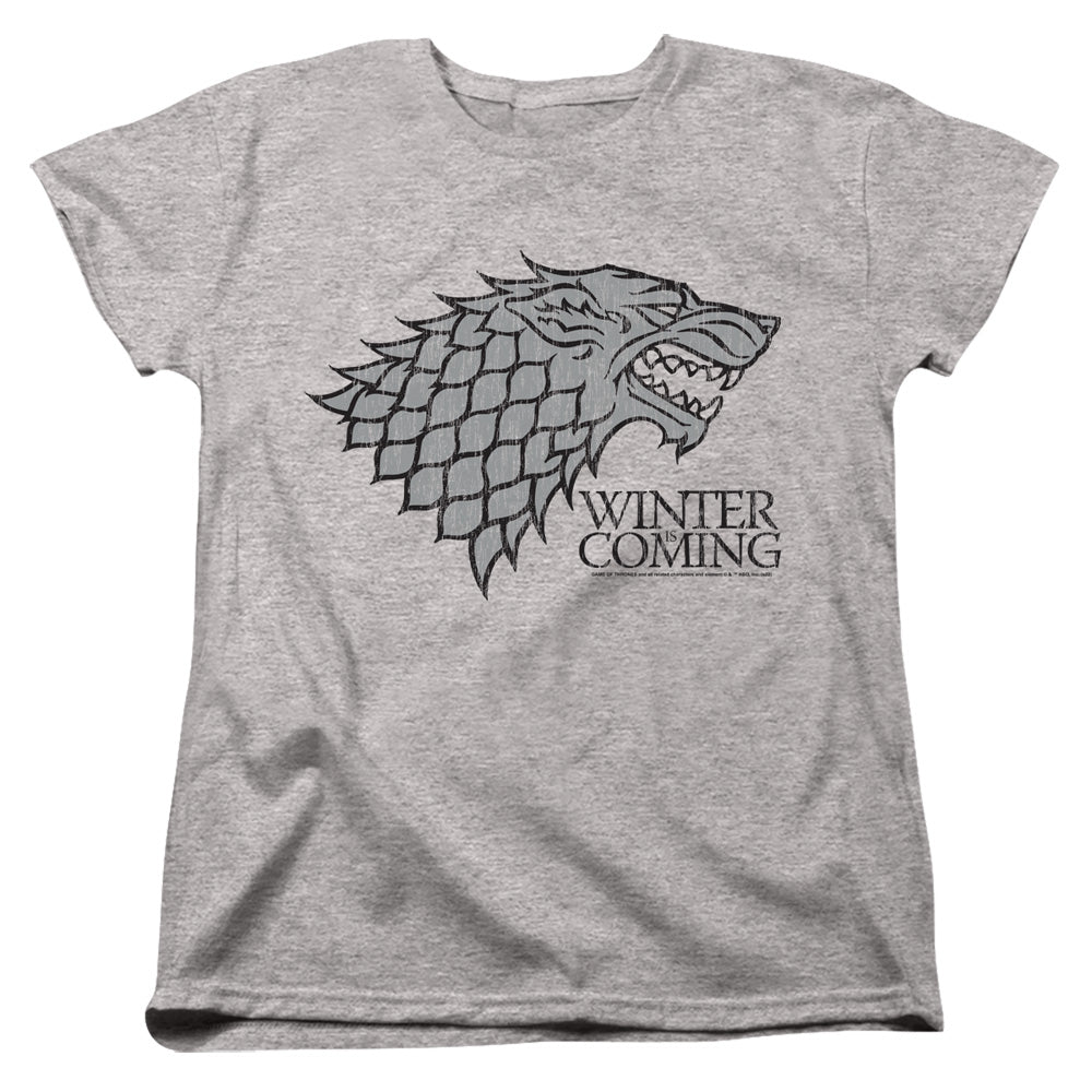 GAME OF THRONES/STARTK WINTER IS COMING ON GRAY