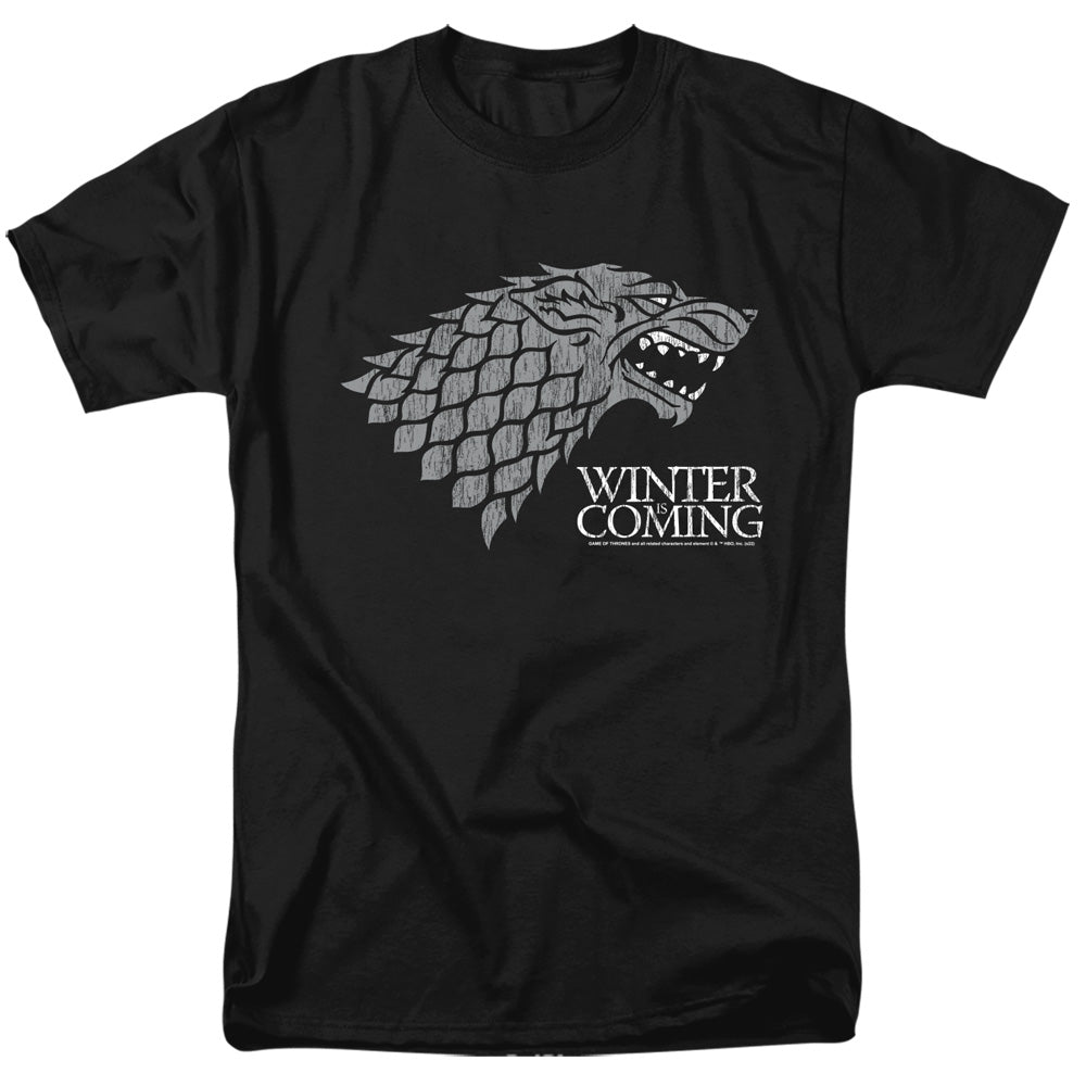 GAME OF THRONES/STARTK WINTER IS COMING ON BLACK