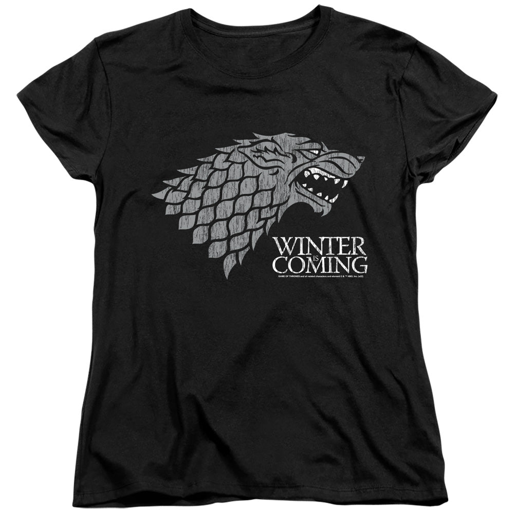 GAME OF THRONES/STARTK WINTER IS COMING ON BLACK