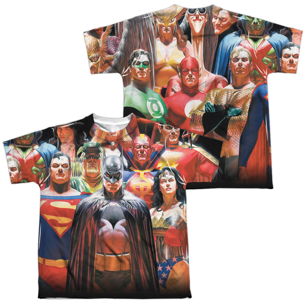 JLA/WALL OF HEROES (FRONT/BACK PRINT)