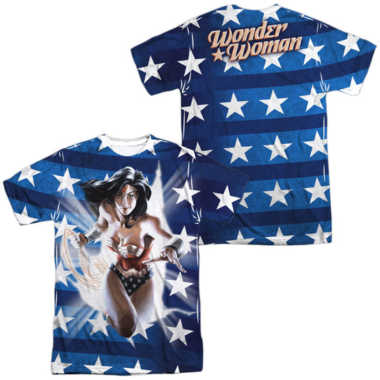 JLA/RIPPED FLAG (FRONT/BACK PRINT)