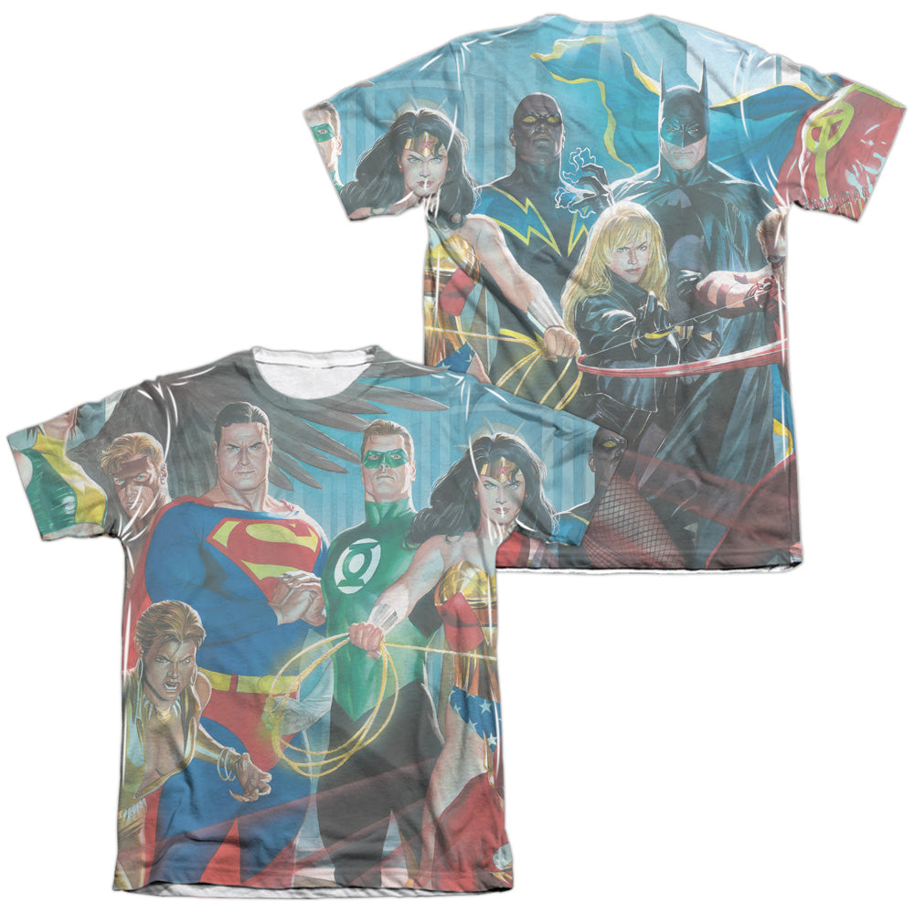 JLA/LEAGUE OF HEROES (FRONT/BACK PRINT)