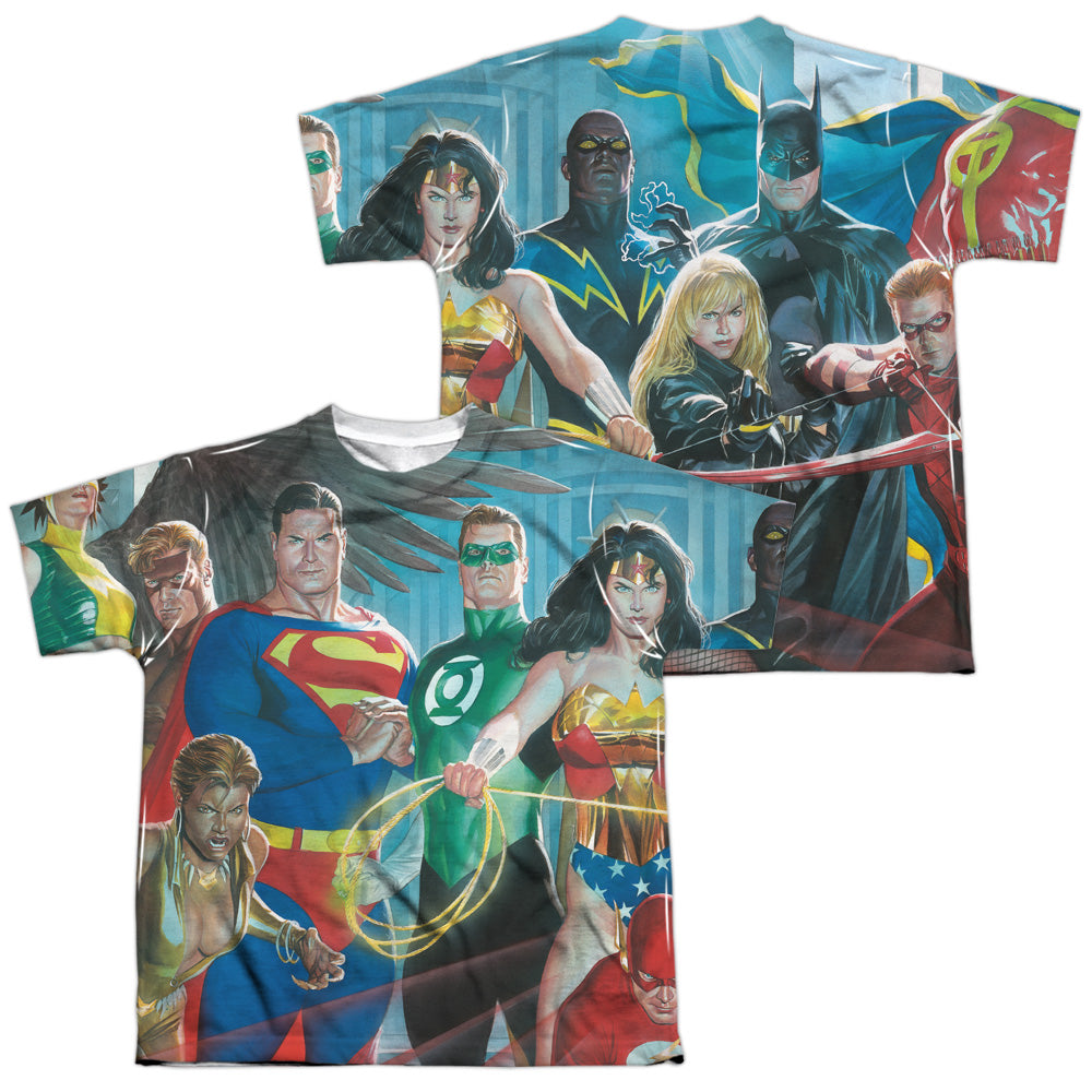 JLA/LEAGUE OF HEROES (FRONT/BACK PRINT)