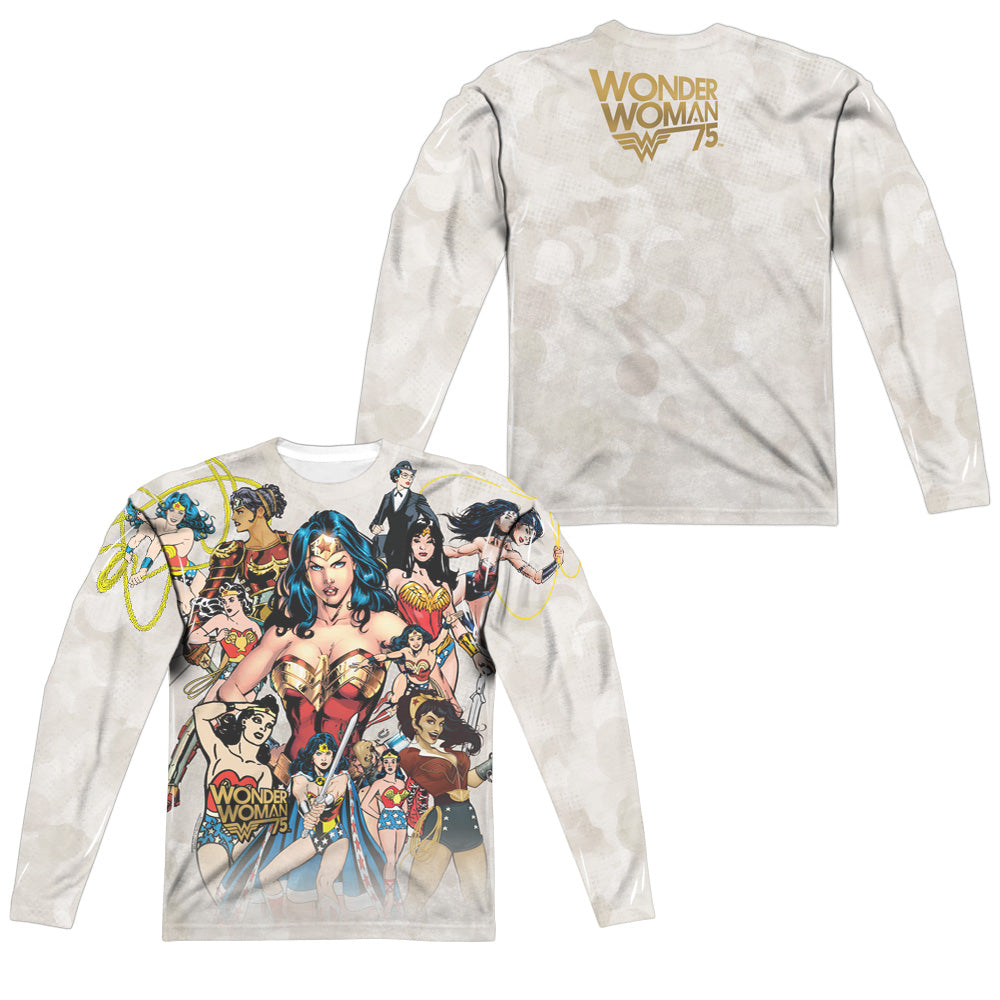 WONDER WOMAN/75TH COLLAGE (FRONT/BACK PRINT)