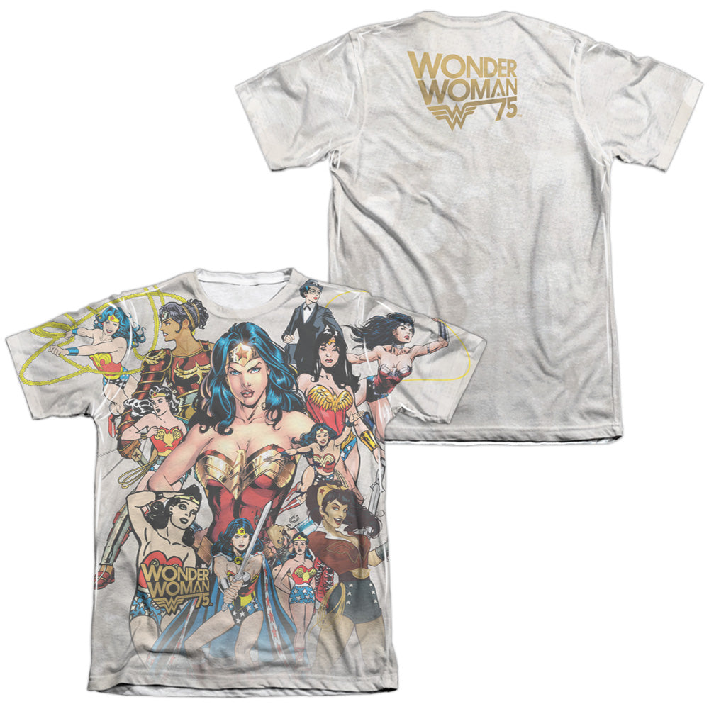 WONDER WOMAN/75TH COLLAGE (FRONT/BACK PRINT)