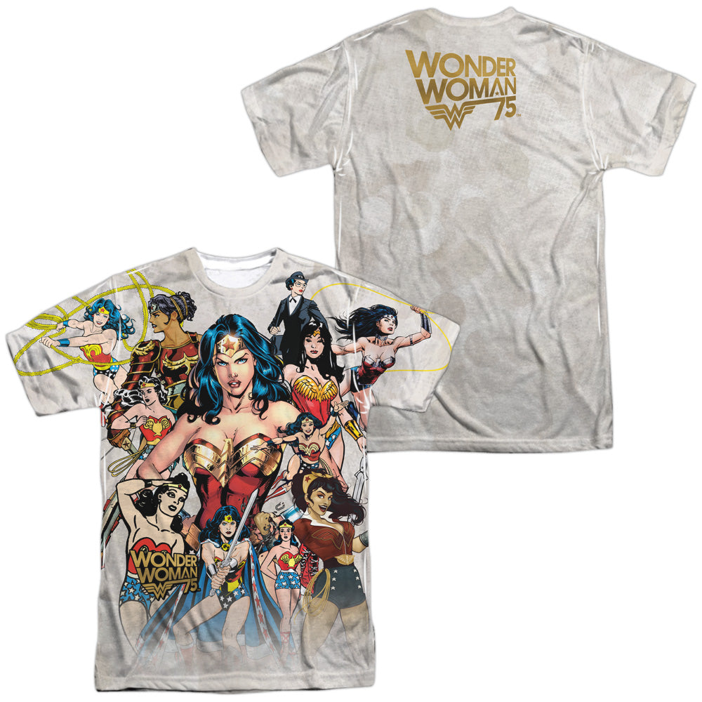WONDER WOMAN/75TH COLLAGE (FRONT/BACK PRINT)