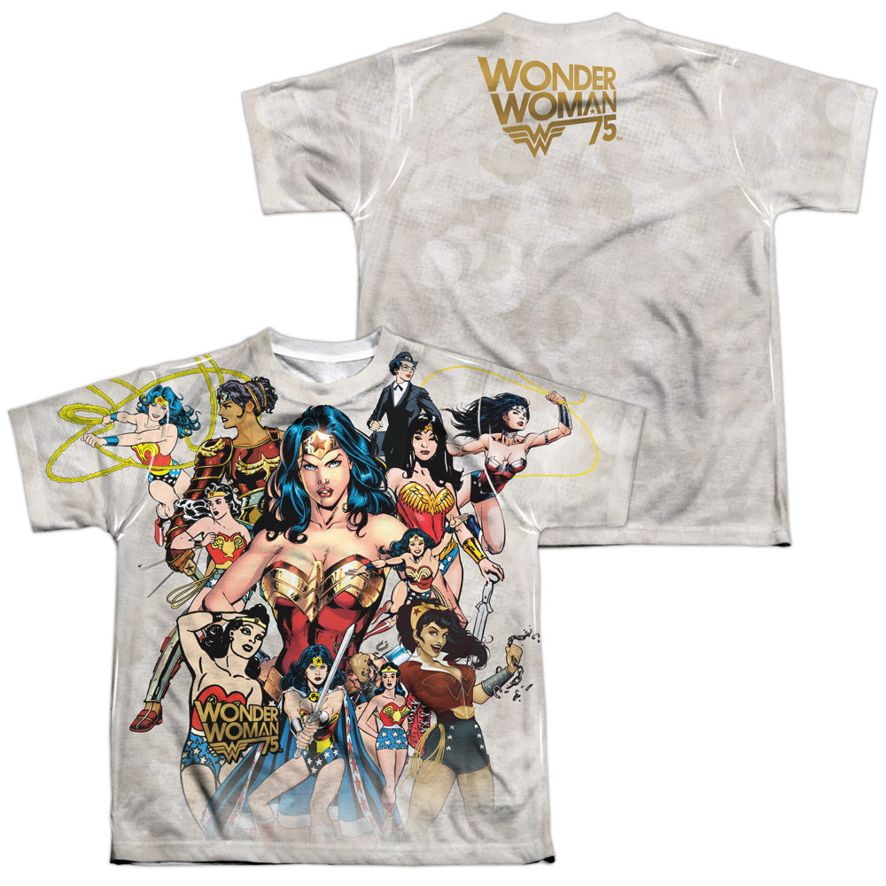 WONDER WOMAN/75TH COLLAGE (FRONT/BACK PRINT)