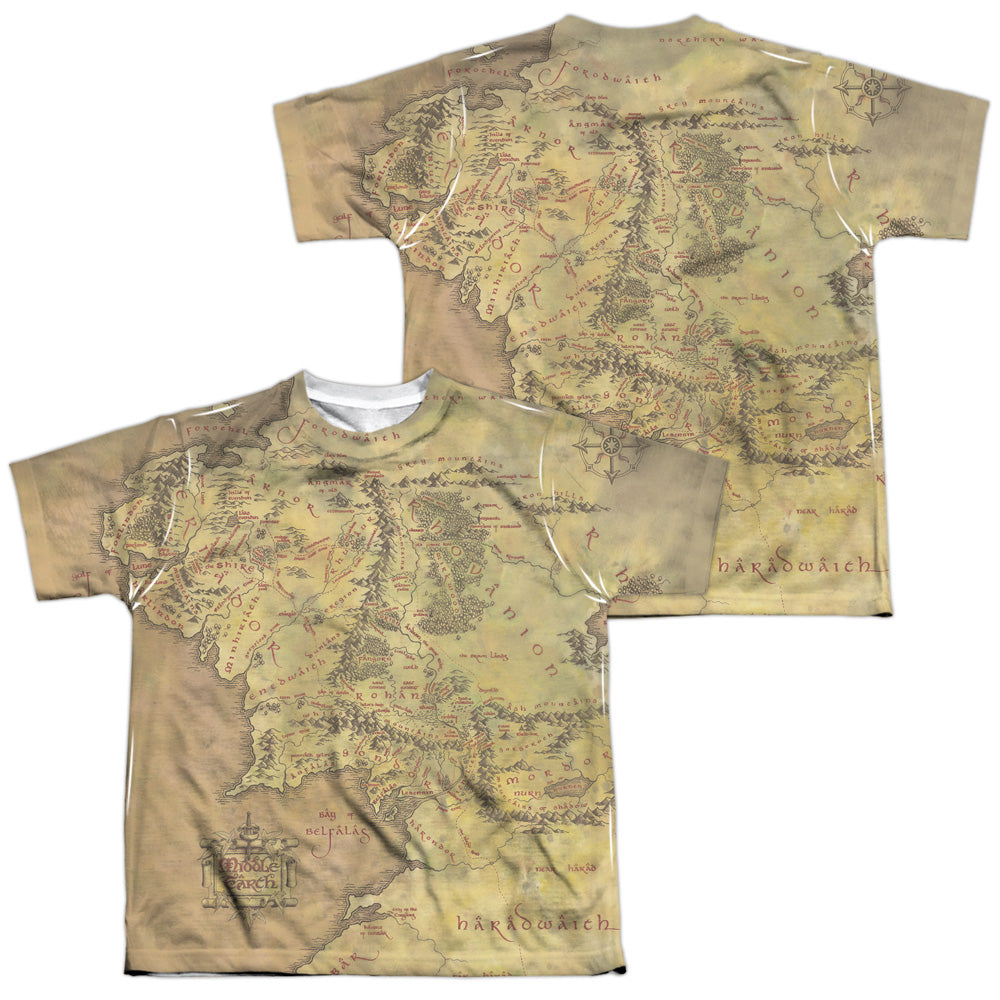 LORD OF THE RINGS/MIDDLE EARTH MAP (FRONT/BACK PRINT)