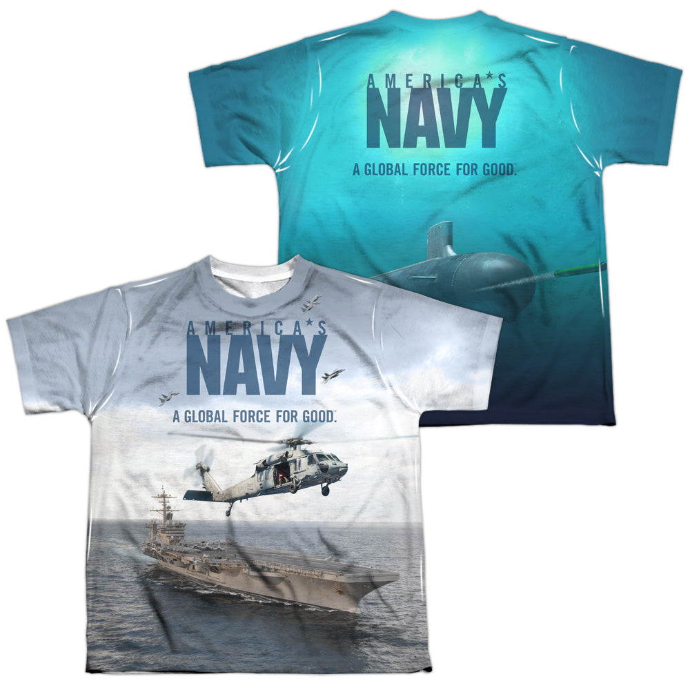NAVY/OVER AND UNDER (FRONT/BACK PRINT)
