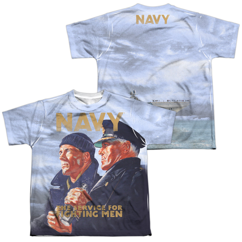 NAVY/LONG GAZE (FRONT/BACK PRINT)