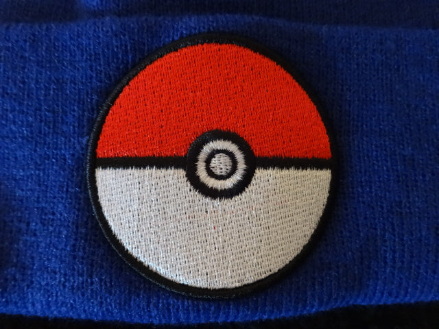 Pokemon Pokeball Blue Cuff Beanie