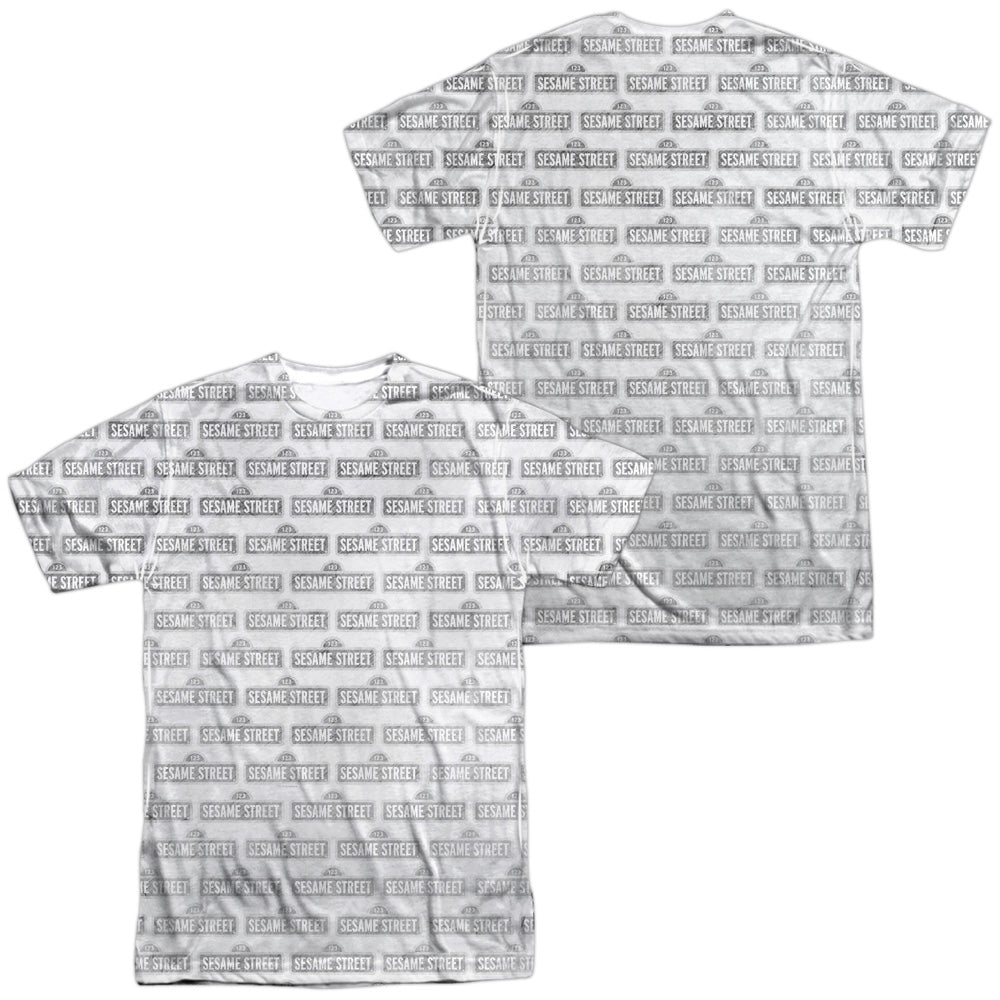 SESAME STREET/BW PATTERN (FRONT/BACK PRINT)