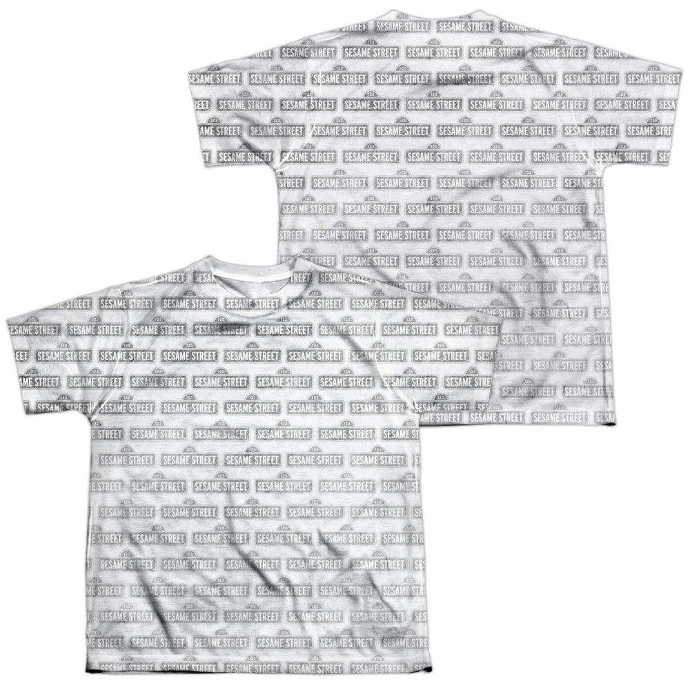 SESAME STREET/BW PATTERN (FRONT/BACK PRINT)