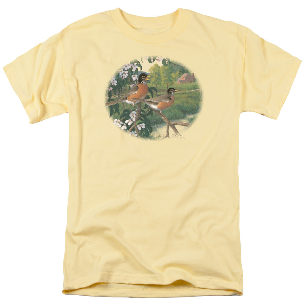 WILDLIFE/APPLE BLOSSOM TIME ROBINS