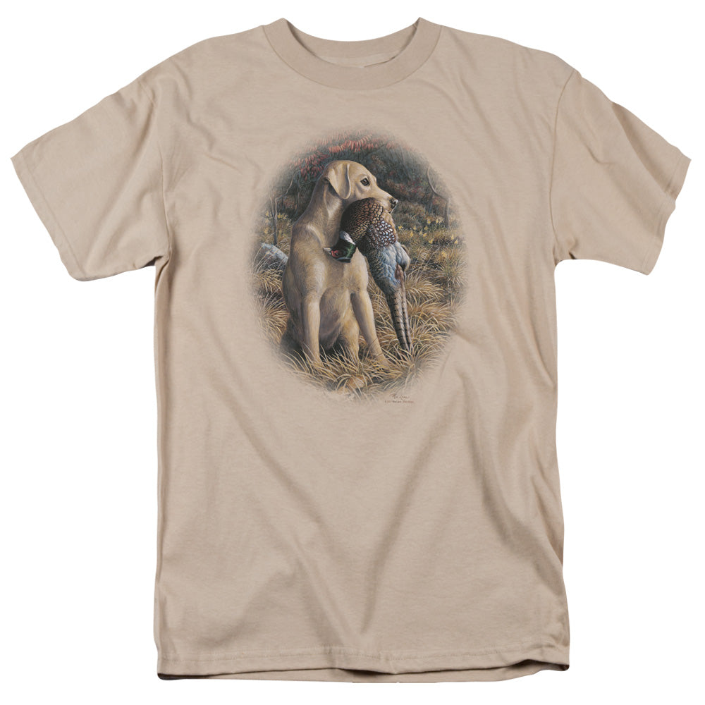 WILDLIFE/YELLOW LAB WITH PHEASANT