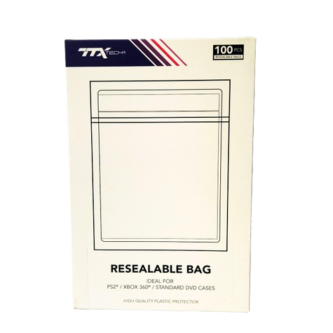 Resealable Media Bags: DVD Case - Clear (100)