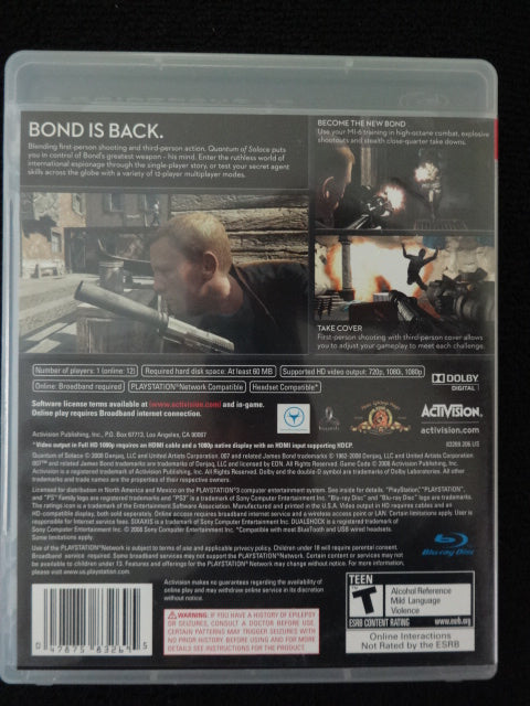 007 Quantum of Solace Sony PlayStation 3