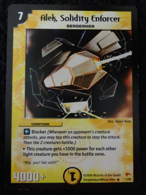 Alek Solidity Enforcer Duel Masters Trading Card
