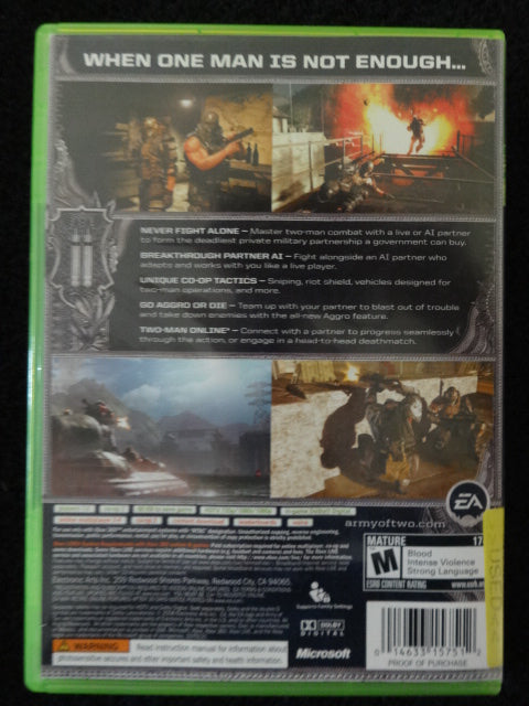 Army Of Two Microsoft Xbox 360