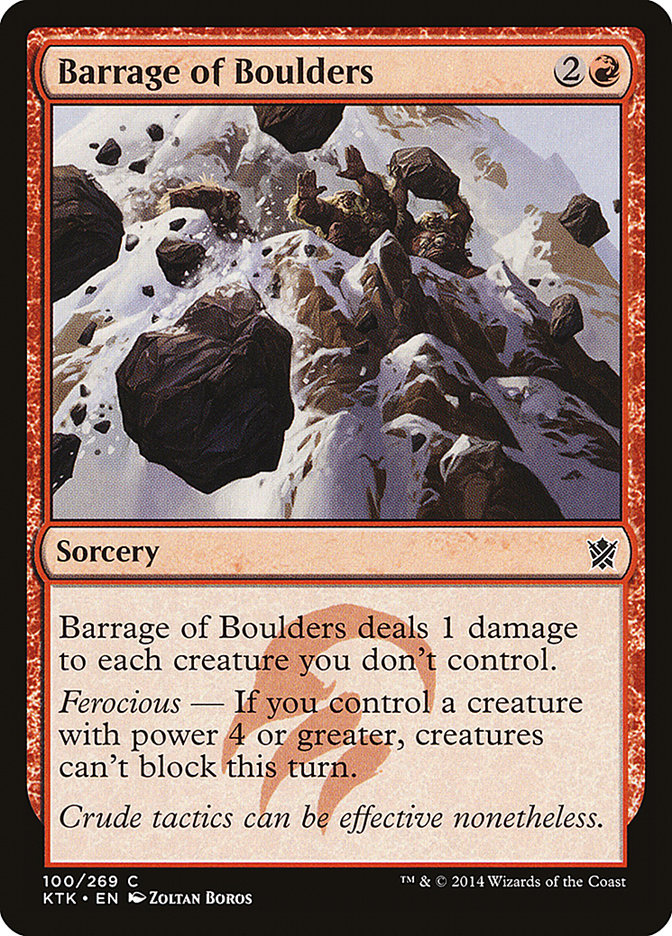 Barrage of Boulders - Magic The Gathering - Khans of Tarkir