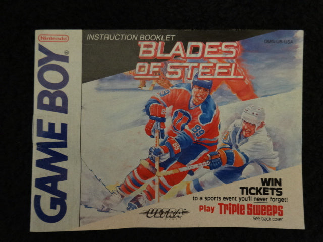 Blades Of Steel Nintendo Game Boy Instruction Booklet
