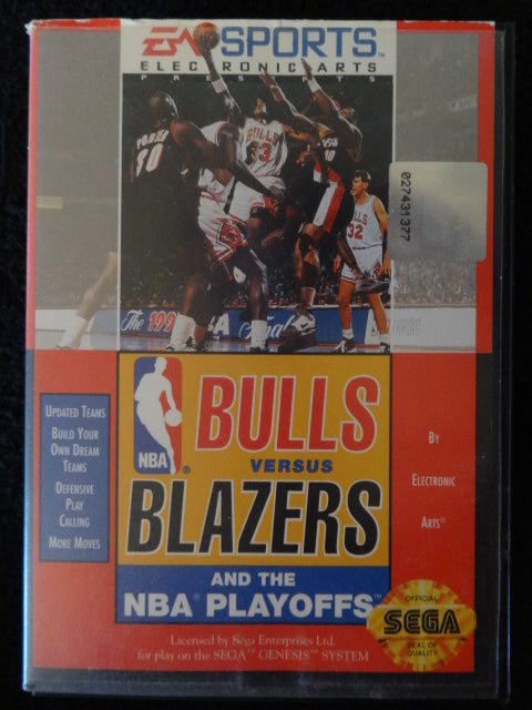 Bulls Versus Blazers and the NBA Playoffs Sega Genesis