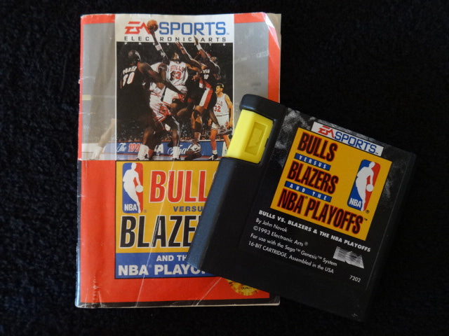 Bulls Versus Blazers and the NBA Playoffs Sega Genesis