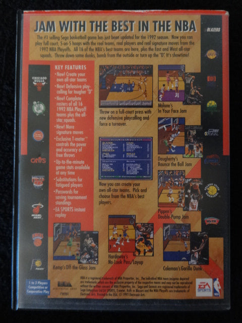 Bulls Versus Blazers and the NBA Playoffs Sega Genesis