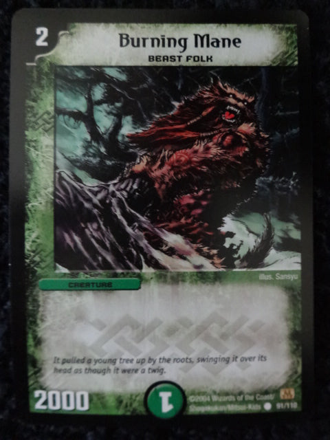 Burning Mane Duel Masters Trading Card
