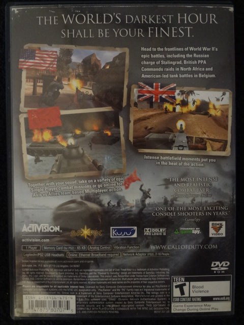 Call of Duty Finest Hour Sony PlayStation 2