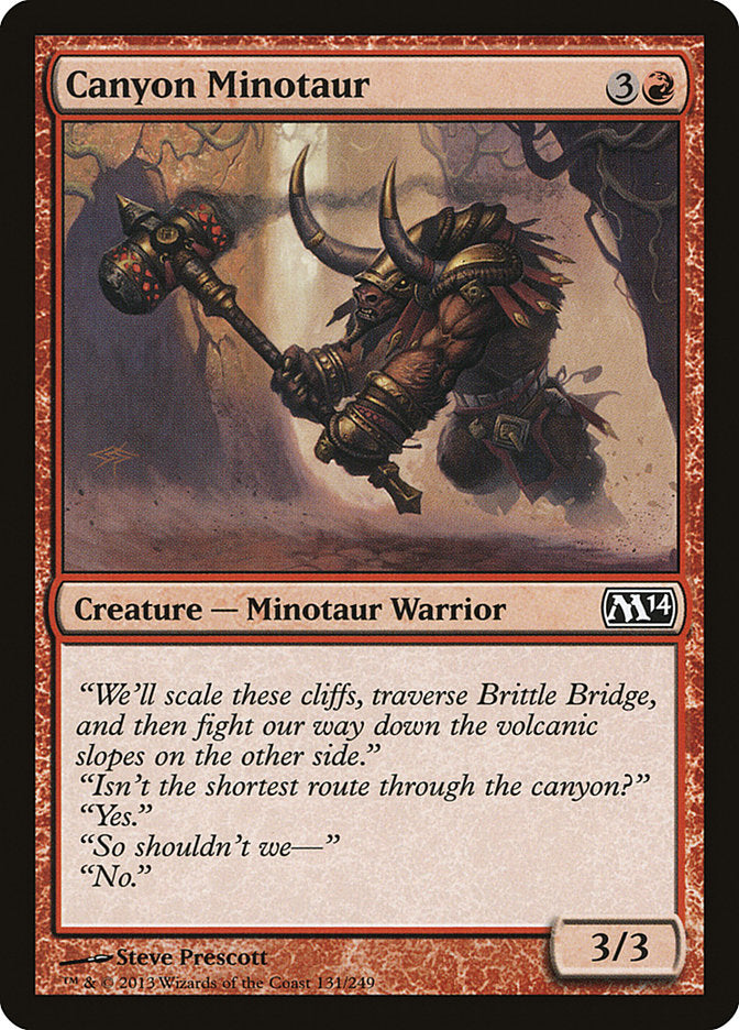 Canyon Minotaur Magic The Gathering Magic 2014 M14
