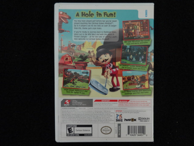 Carnival Games Mini Golf Nintendo Wii