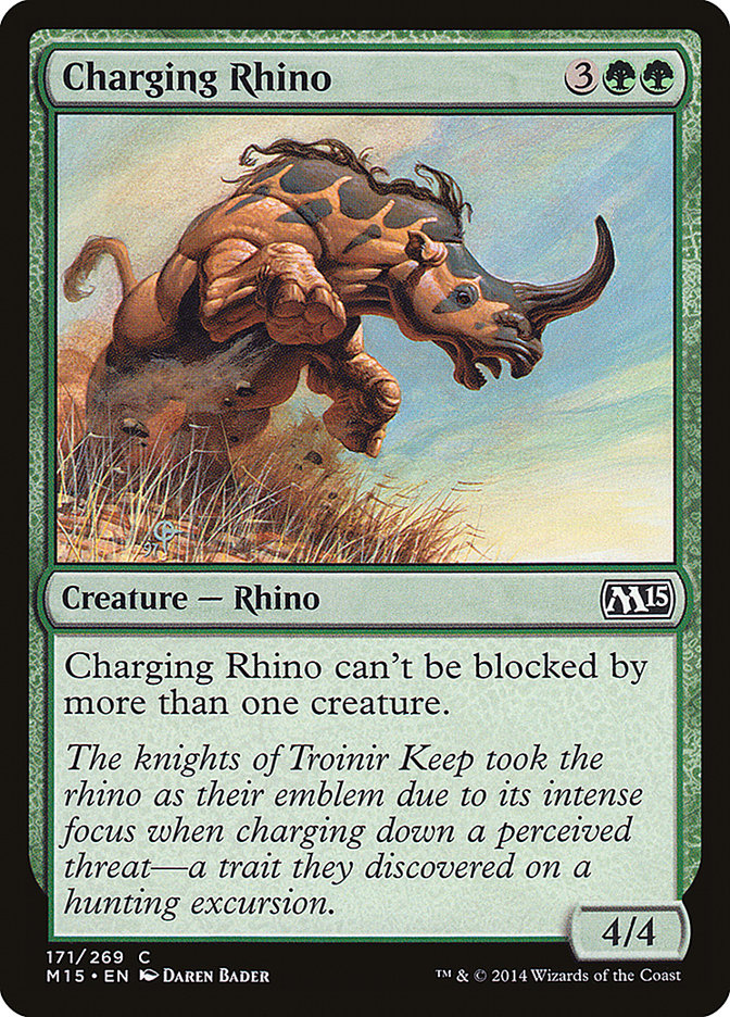 Charging Rhino - Magic The Gathering - Magic 2015 M15