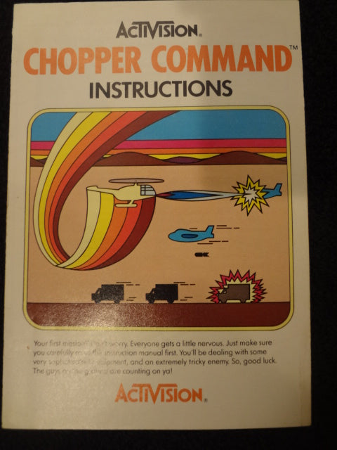 Chopper Command Instruction Booklet Atari 2600