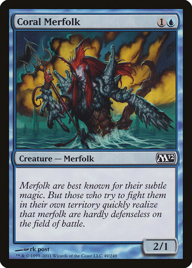 Coral Merfolk - Magic The Gathering - Magic 2012 M12