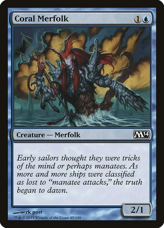 Coral Merfolk - Magic The Gathering - Magic 2014 M14
