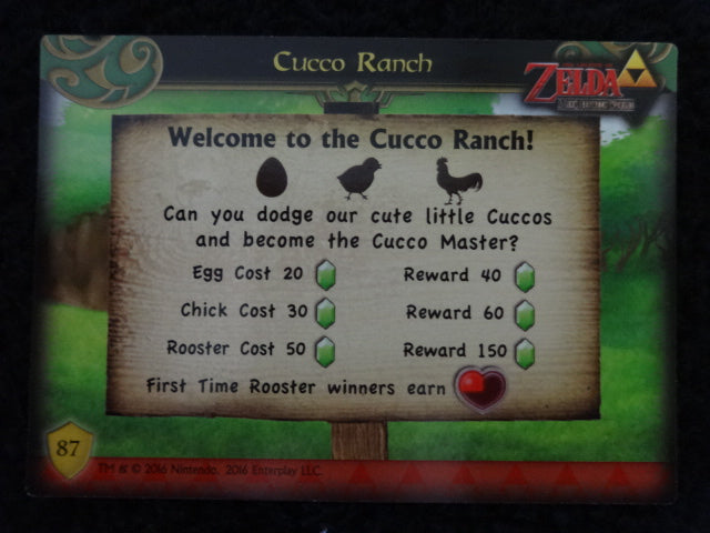 Cucco Ranch Enterplay 2016 Legend Of Zelda Collectable Trading Card Number 87