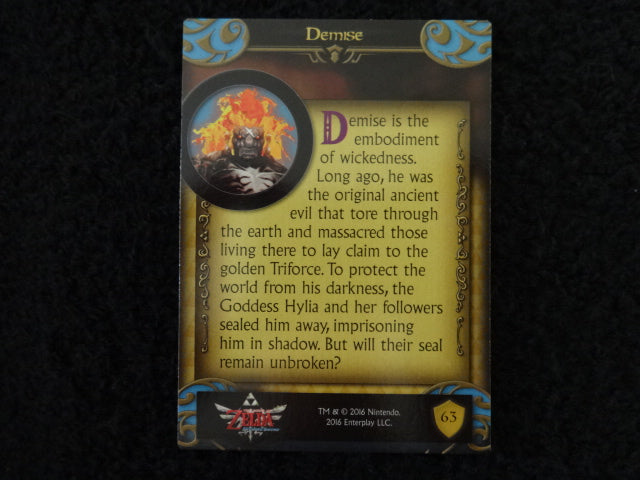 Demise Enterplay 2016 Legend Of Zelda Collectable Trading Card Number 63