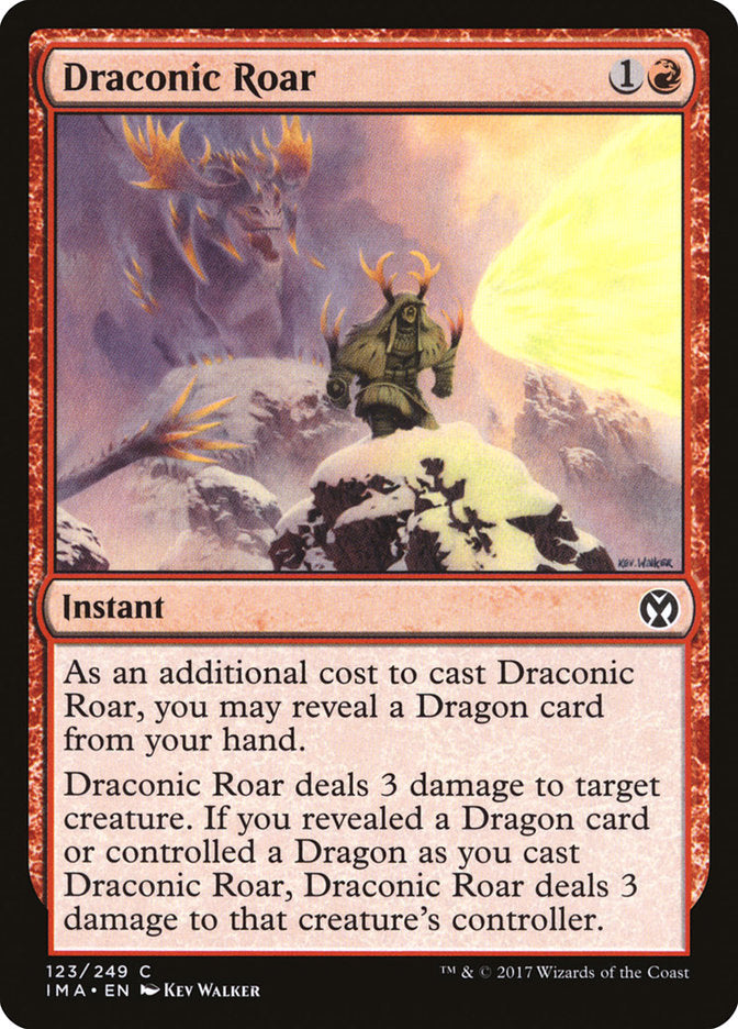 Draconic Roar Magic The Gathering Iconic Masters ima-123
