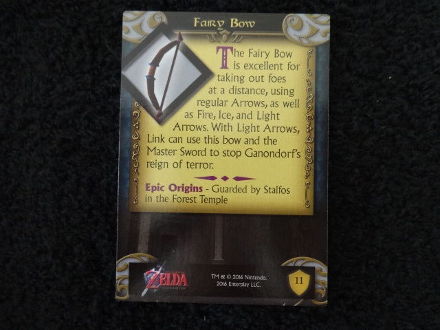 Fairy Bow Enterplay 2016 Legend Of Zelda Collectable Trading Card Number 11
